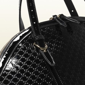 gucci nice microguccissima patent leather top handle bag