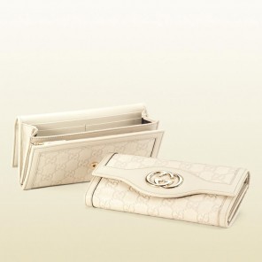 guccissima leather continental wallet