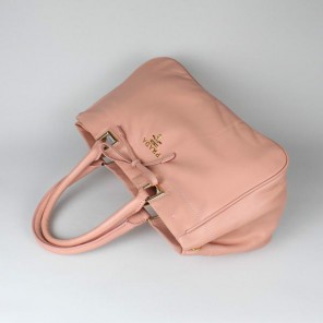 Top Quality Prada Glace Calf Leather Tote Bag BN2243 Pink