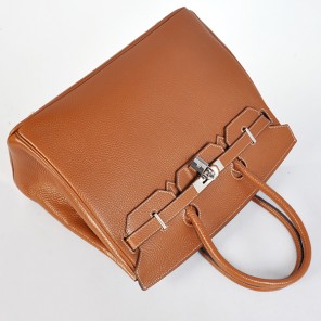 Hermes Birkin 35CM Dark Wheat clemence leather(Silver)