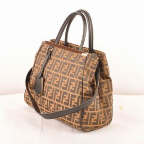 Fendi Fall Winter 2012 2Jours FF Fabric Tote Bag 8BH250S Black