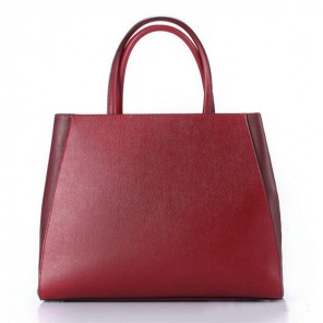 Fendi Fall Winter 2012 2Jours Bordeaux Original Leather Tote Bag F001