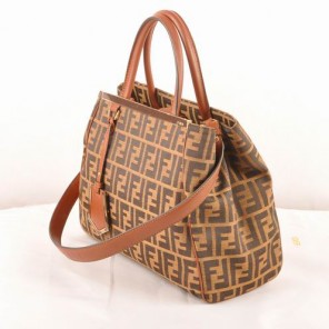Fendi Fall Winter 2012 2Jours FF Fabric Tote Bag 8BH250S Brown