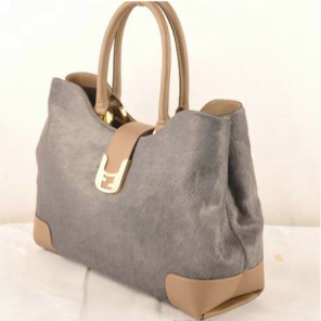 Fendi 2jours Horsehair Tote Bag F2546 Grey