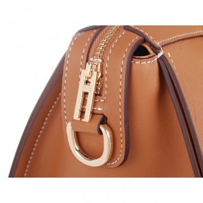 2012 Hermes New Leather Medium Shoulder Bag 0322 wheat with golden metal