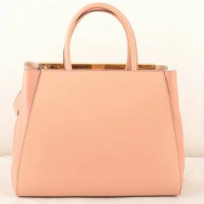 Fendi 2Jours Saffiiano&Ferrari Leather Tote Bag F2552M Pink