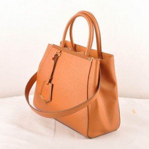 Fendi Fall Winter 2012 2Jours Saffiiano Leather Tote Bag 8BH250S Wheat