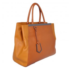 Fendi 2Jours Bag coffee Calfskin Leather