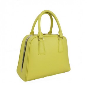 Prada Saffiano Leather Small Tote Bag BL0809 Lemon