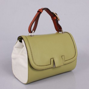 2012 new Fendi handbags Pillow bag FD9106 grass green with white