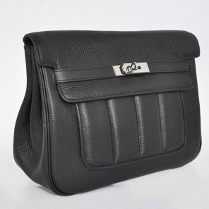 2012 New Hermes Bags Clemence Leather Black