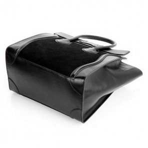 Celine Luggage Medium 1163984LBN in Suede Black
