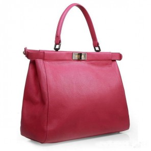 Fendi Peekaboo Bag Rosy Calfskin Leather F2292