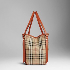 SMALL CANVAS CHECK TOTE