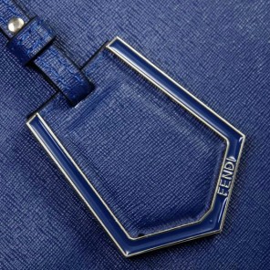 Fendi 2Jours Original Leather Tote Bag F2552M Blue