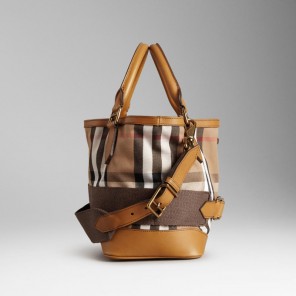 SMALL VINTAGE HOUSE CHECK TOTE BAG