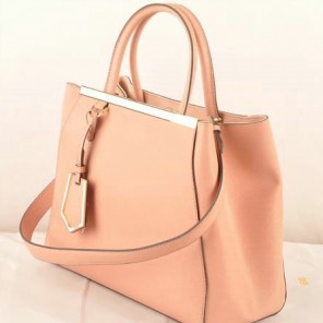 Fendi 2Jours Saffiiano Leather Tote Bag F2552S Pink