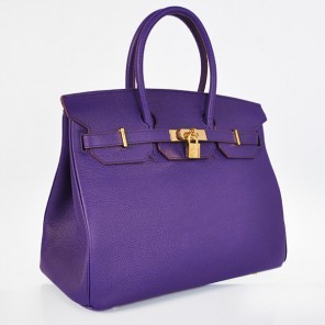 Hermes Birkin 35CM togo leather in Iris Purple with Gold hardware