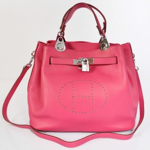 Hermes Mini so kelly bag in Peach with Silver hardware