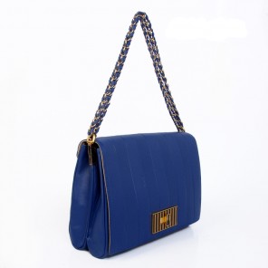 Fendi Genuine leather Shoulder Bag in blue F2556