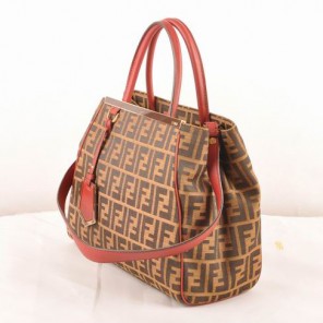 Fendi Fall Winter 2012 2Jours FF Fabric Tote Bag 8BH250S Red