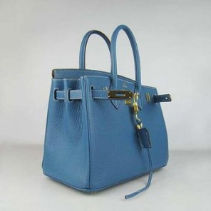 Birkin 30CM Middle Blue (gold)