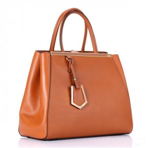 Fendi Fall Winter 2012 2Jours Camel Original Leather Tote Bag F001