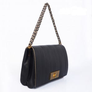 Fendi Genuine leather Shoulder Bag in Black F2556