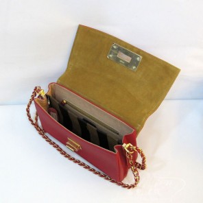 Fendi Genuine Cowskin leather in Red