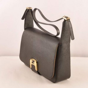 Fendi Chameleon Classic Saffiiano Leather Medium Shoulder Bag 2539 Black