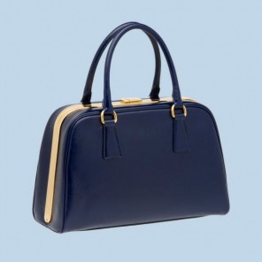 Hot Sell Prada Saffiano Leather Tote Bag BL0809 dark blue