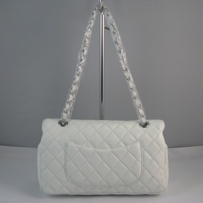 Chanel White color with Silver chain