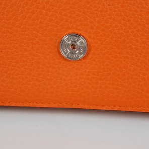 Hermes Liddy Bag clemence leather in Orange with Silver hardware