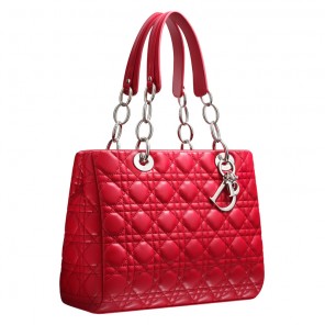 Large crimson red leather 