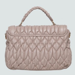 Miu Miu Matelasse Leather Top Handle 90289 Grey