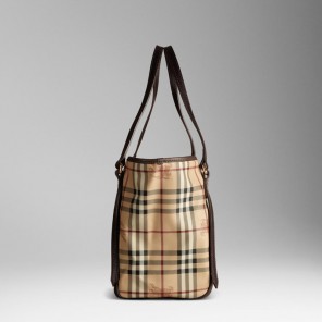 SMALL CANVAS CHECK TOTE