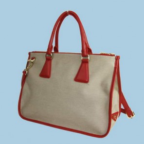 Fashion Prada City Canvas Tote Bag BN2161B Red