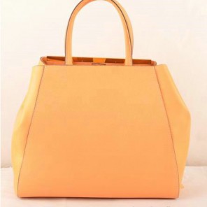 Fendi 2Jours Saffiiano&Ferrari Leather Tote Bag F2552L Light Orange