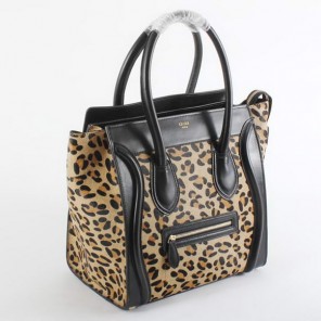 Celine Luggage Bags Jumbo in Leopard Apricot