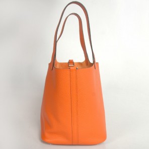 Hermes picotan MM Bag clemence leather in Orange