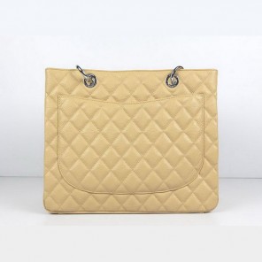 Chanel Handbags Beige Caviar Leather with Silver Hardware 50995
