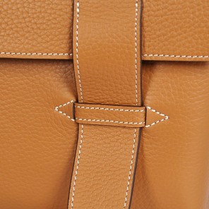 Hermes Alfred Bag clemence leather in Camel