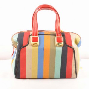 Fendi Fall Winter 2012 Pequin Tote Bag F2545 Red