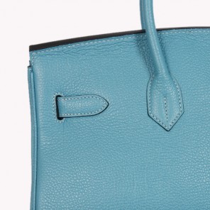 Hermes Birkin 35CM togo leather in light blue with Gold hardware