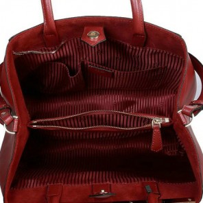 Fendi 2Jours Original Leather Tote Bag F2552M Wine