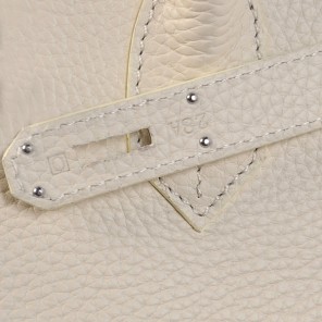 Hermes Birkin 35CM clemence leather in Beige with Silver hardware