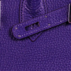 Hermes Birkin 35CM clemence leather in Iris Purple with Silver hardware