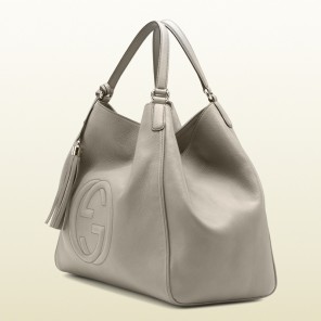 gucci soho fango color leather shoulder bag