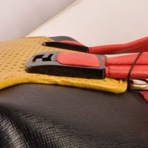 Fendi Chameleon Punch Saffiiano Leather Top Zip Tote Bag 2545 Yellow-Black