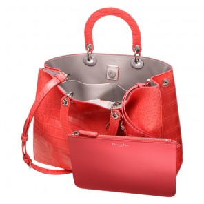 Matt light coral crocodile 